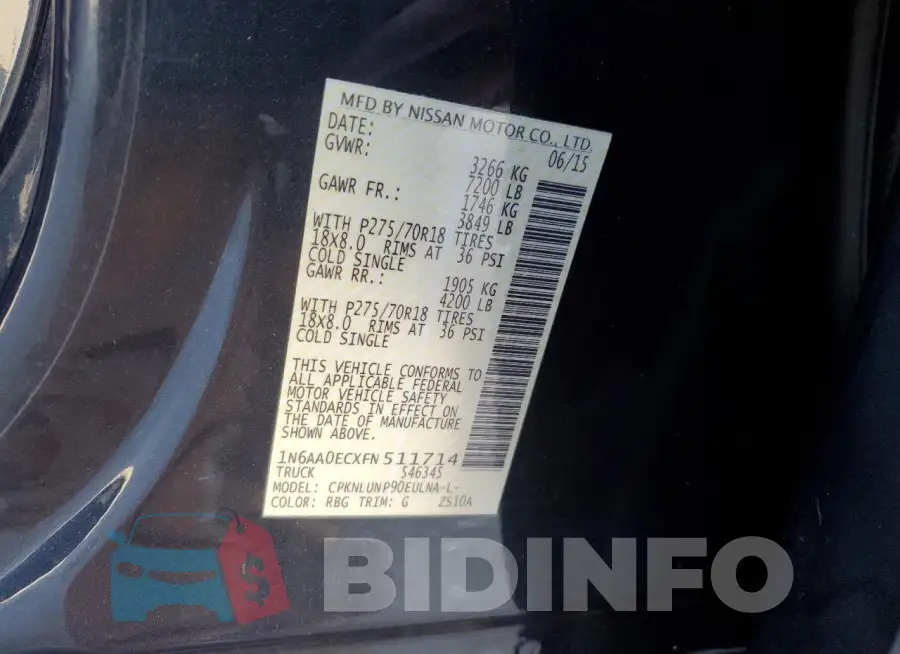 1N6AA0ECXFN511714 Photo# 12