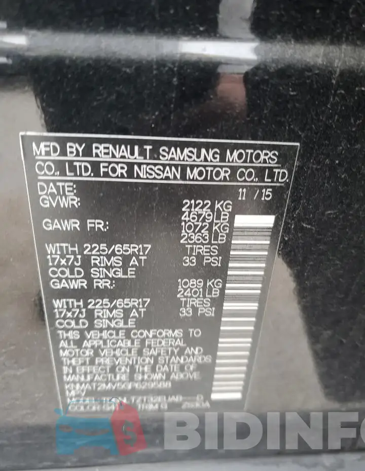 KNMAT2MV5GP629588 Photo# 13