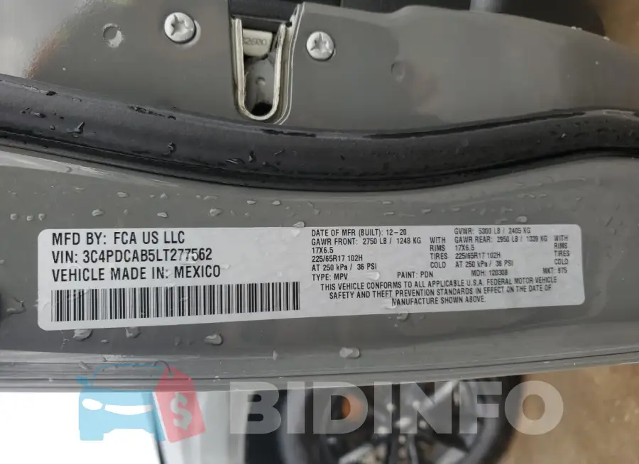 3C4PDCAB5LT277562 Photo# 14