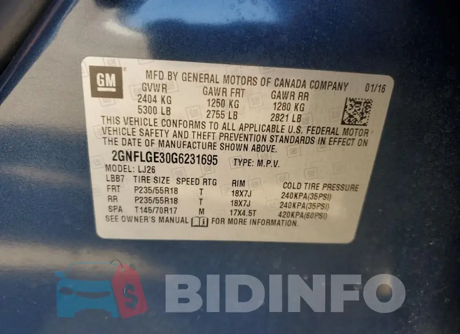 2GNFLGE30G6231695 Photo# 13
