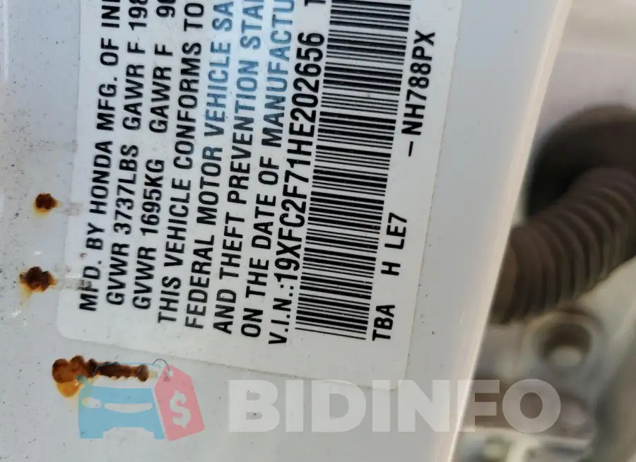 19XFC2F71HE202656 Photo# 12