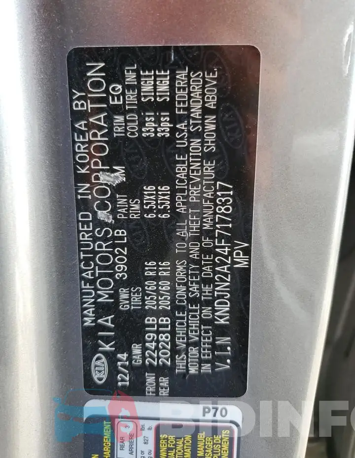 KNDJN2A24F7178317 Photo# 13