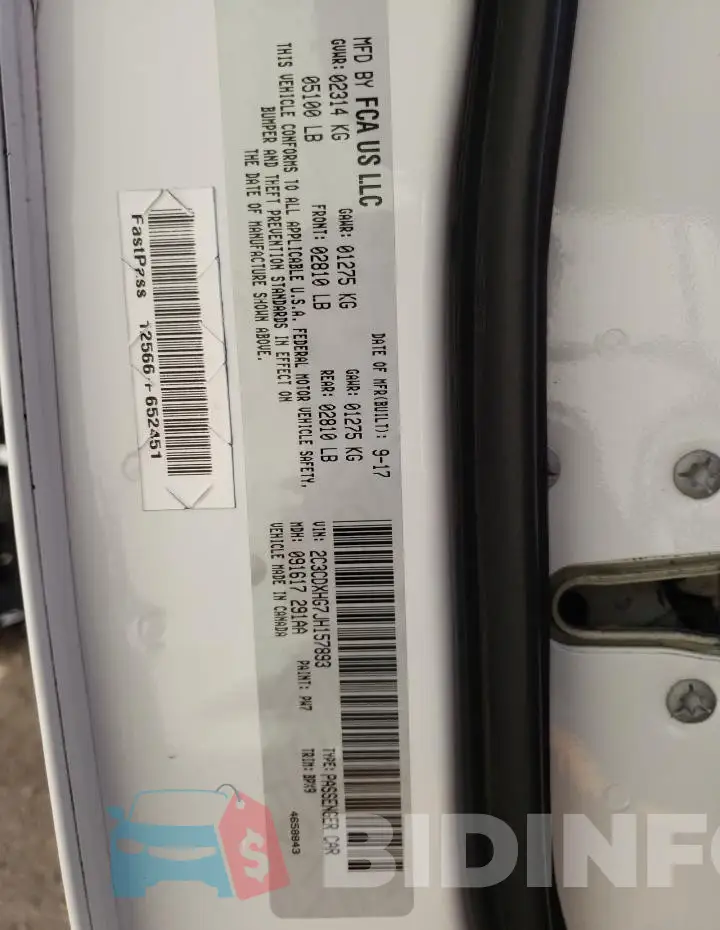 2C3CDXHG7JH157893 Photo# 13