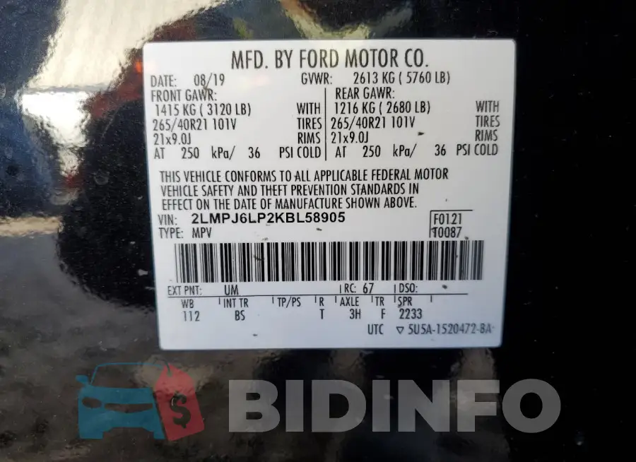 2LMPJ6LP2KBL58905 Photo# 13