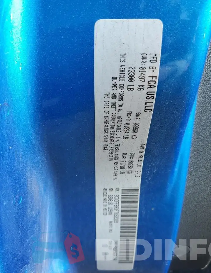 3C3CFFBR3FT652329 Photo# 12