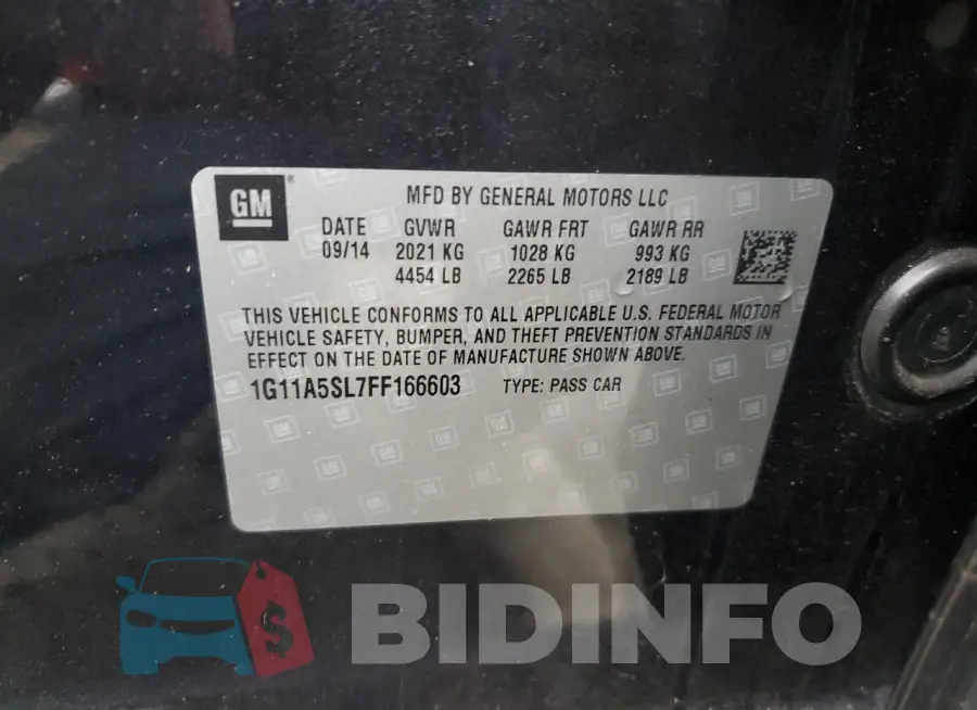 1G11A5SL7FF166603 Photo# 12