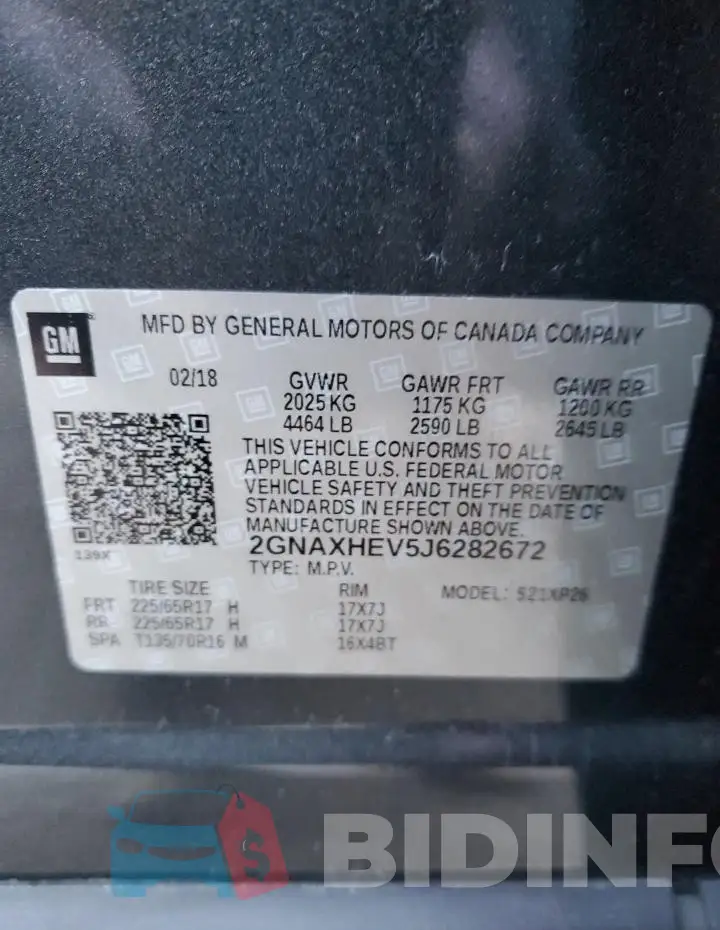 2GNAXHEV5J6282672 Photo# 12