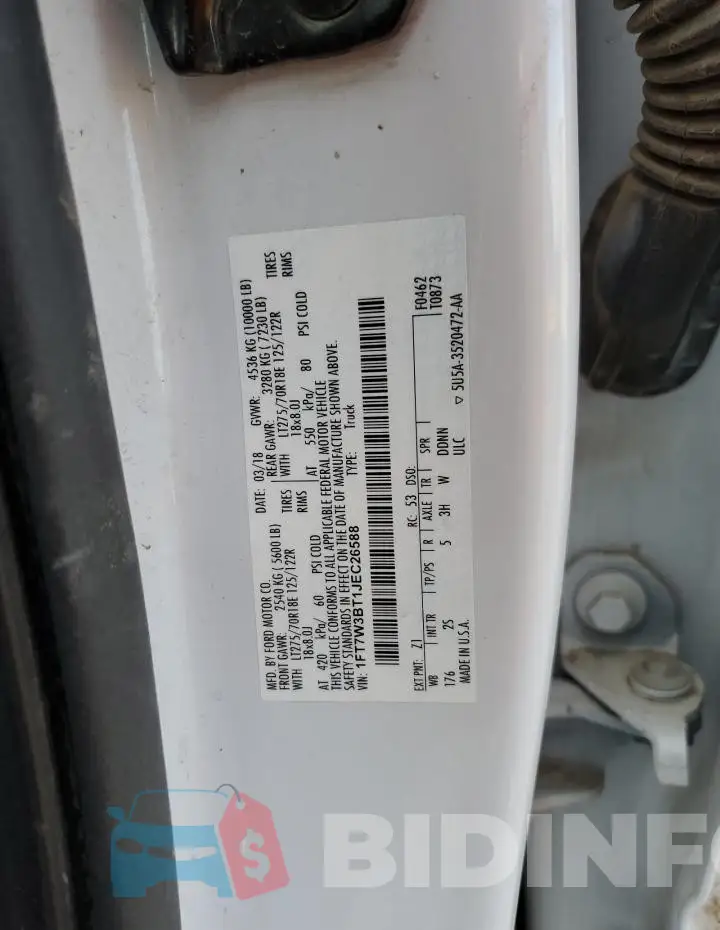 1FT7W3BT1JEC26588 Photo# 12