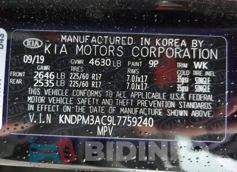 KNDPM3AC9L7759240 Photo# 13