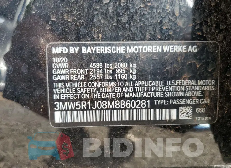 3MW5R1J08M8B60281 Photo# 12