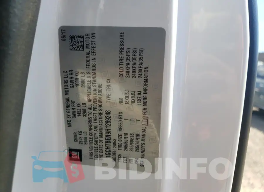 1GCHTBEN9H1289248 Photo# 12