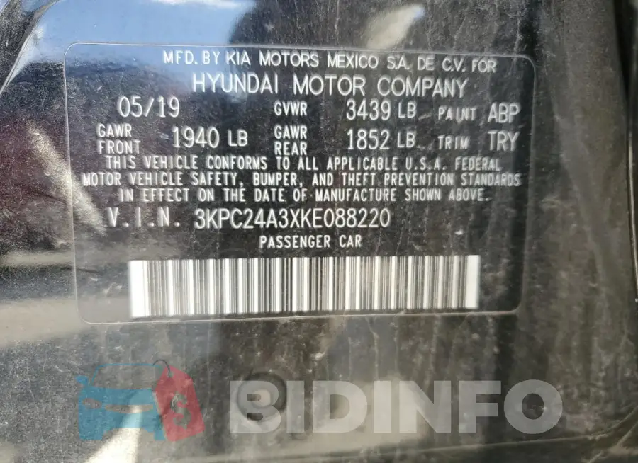 3KPC24A3XKE088220 Photo# 12