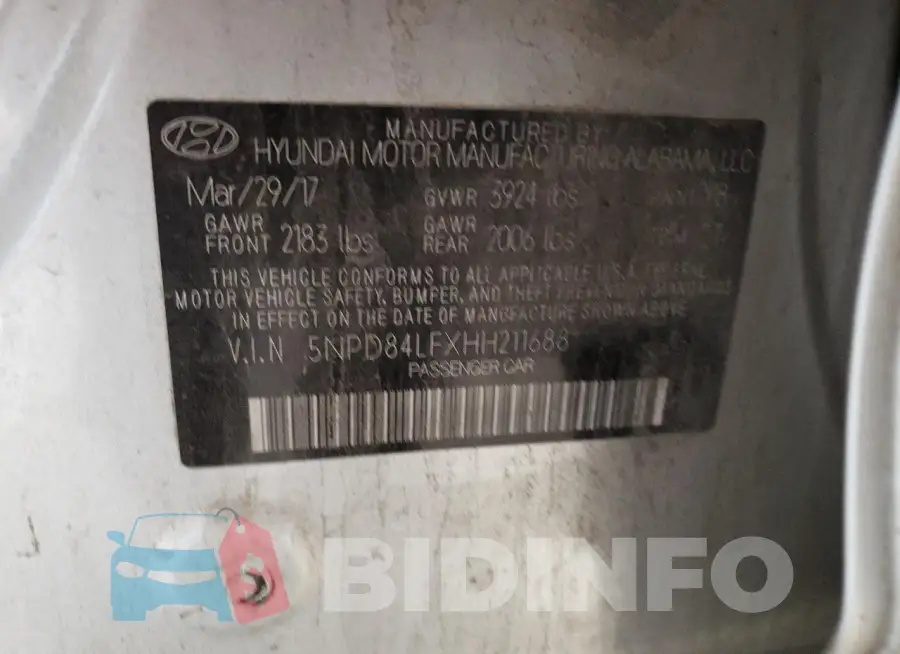 5NPD84LFXHH211688 Photo# 13