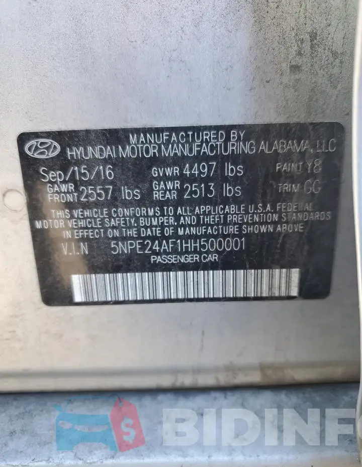 5NPE24AF1HH500001 Photo# 12