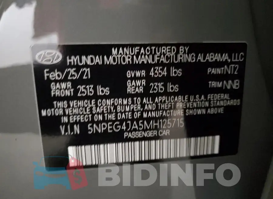 5NPEG4JA5MH125715 Photo# 13