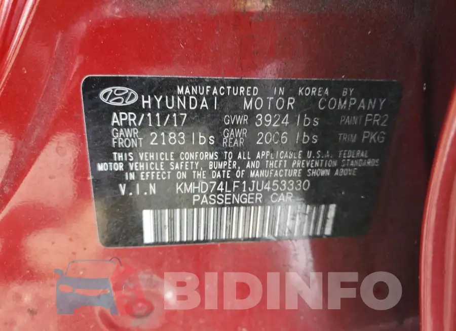 KMHD74LF1JU453330 Photo# 12