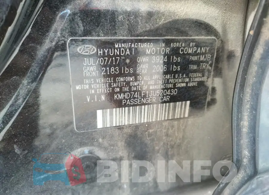 KMHD74LF1JU520430 Photo# 12