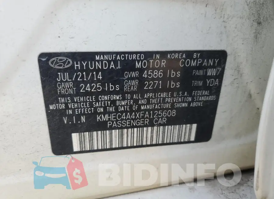 KMHEC4A4XFA125608 Photo# 12
