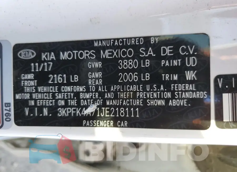 3KPFK4A71JE218111 Photo# 12