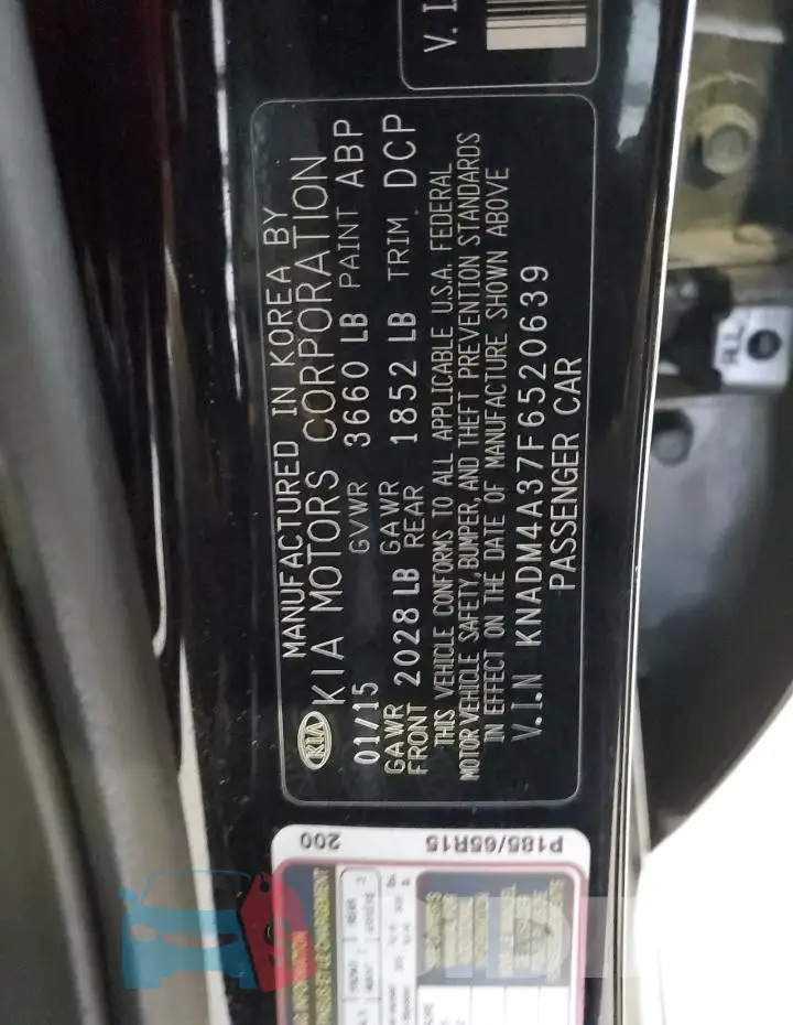 KNADM4A37F6520639 Photo# 12