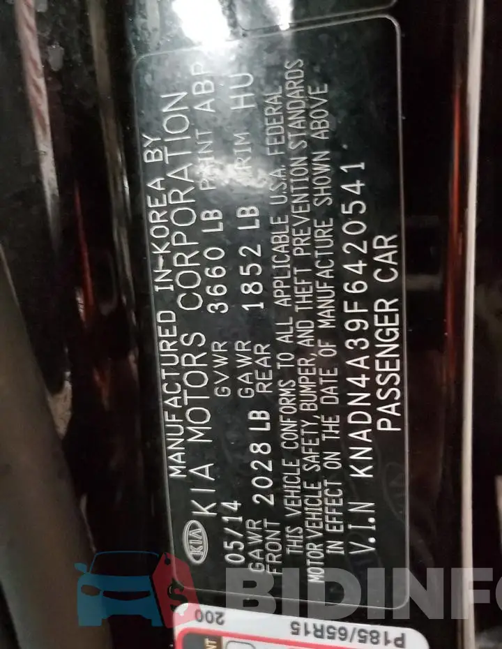 KNADN4A39F6420541 Photo# 13