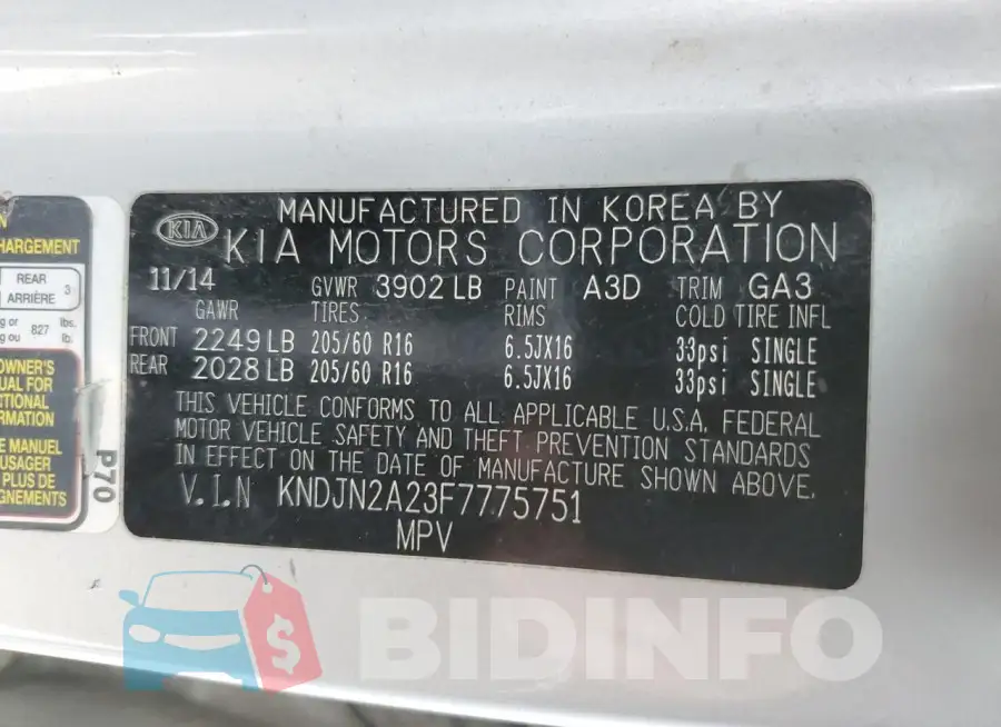 KNDJN2A23F7775751 Photo# 12