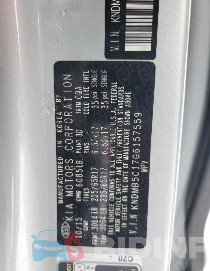 KNDMB5C17G6157559 Photo# 13