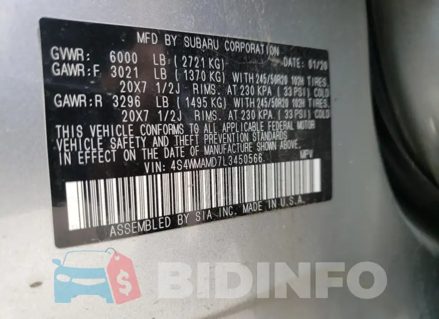 4S4WMAMD7L3450566 Photo# 14