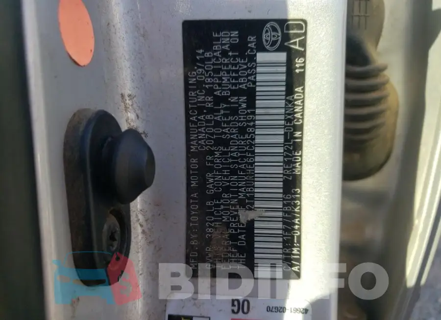 2T1BURHE6FC258491 Photo# 12