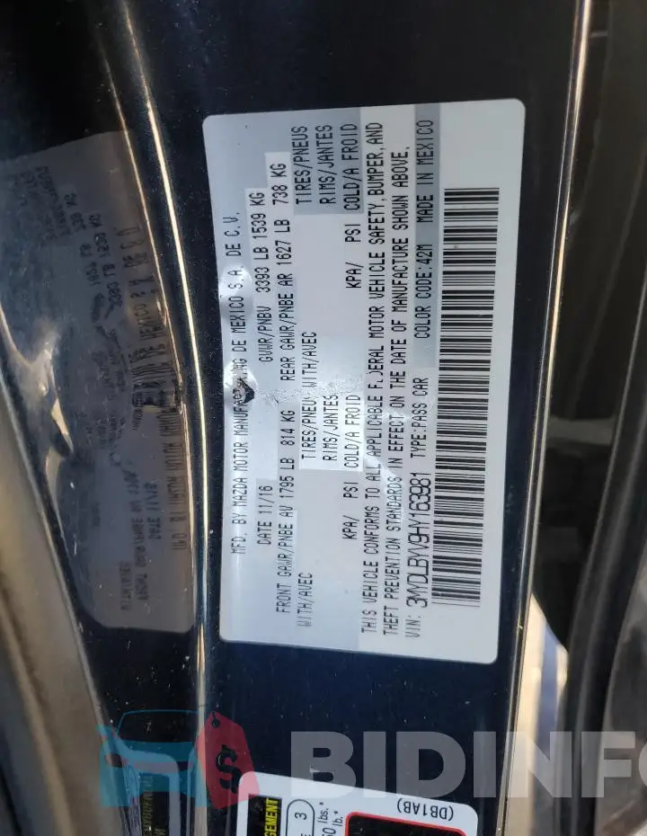 3MYDLBYV9HY163981 Photo# 12