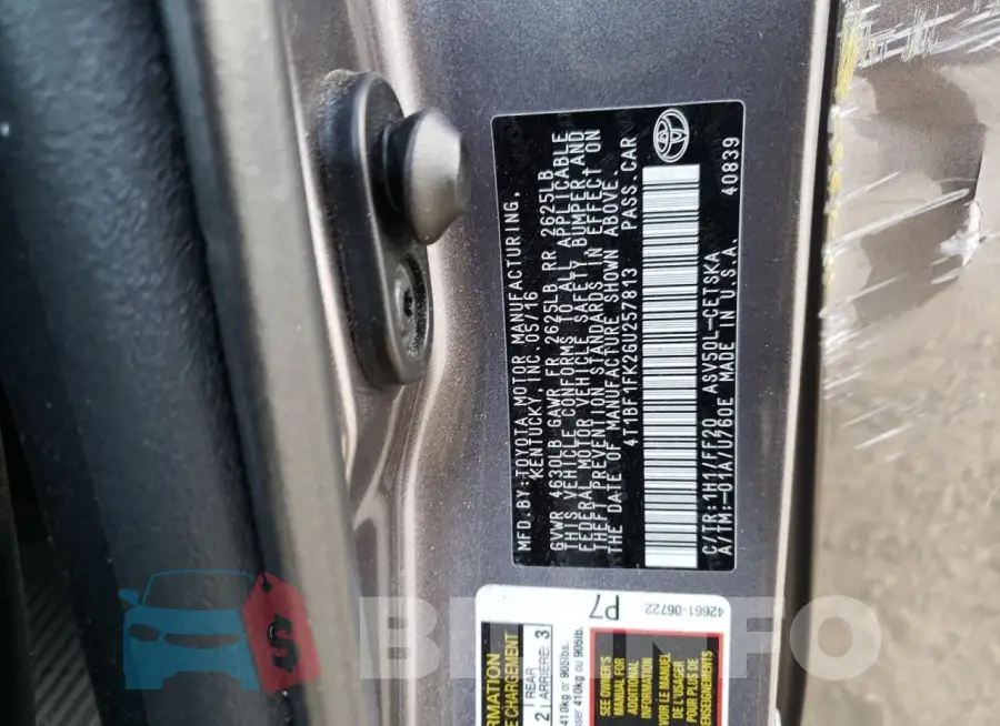 4T1BF1FK2GU257813 Photo# 12