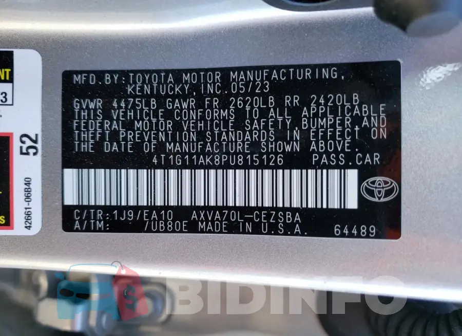 4T1G11AK8PU815126 Photo# 12