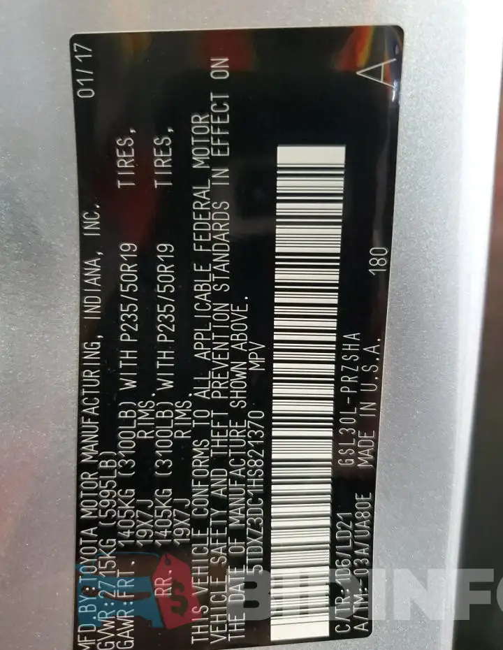 5TDXZ3DC1HS821370 Photo# 14