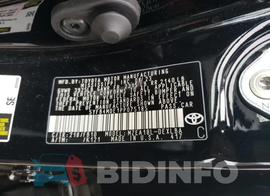 5YFB4MDE1PP075185 Photo# 12