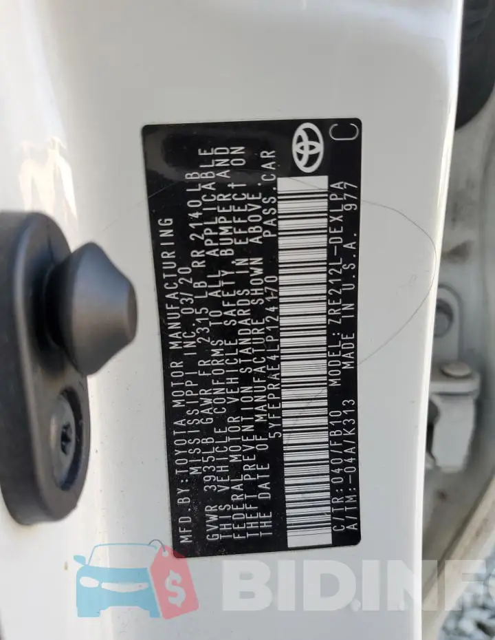 5YFEPRAE4LP124170 Photo# 12
