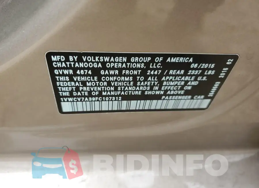 1VWCV7A39FC107312 Photo# 12