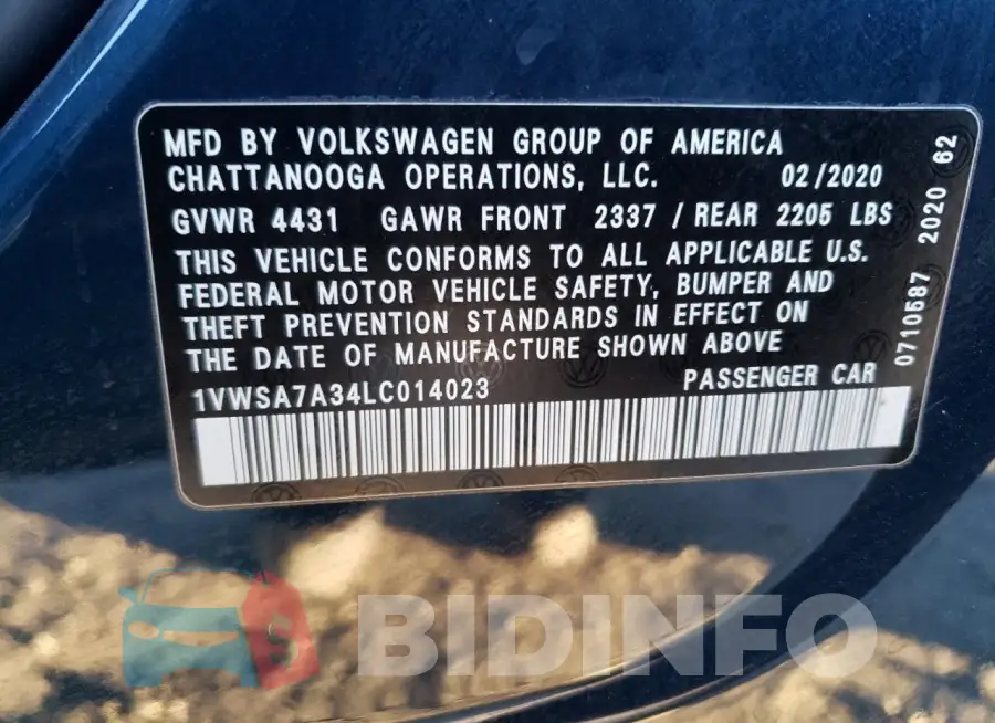 1VWSA7A34LC014023 Photo# 12