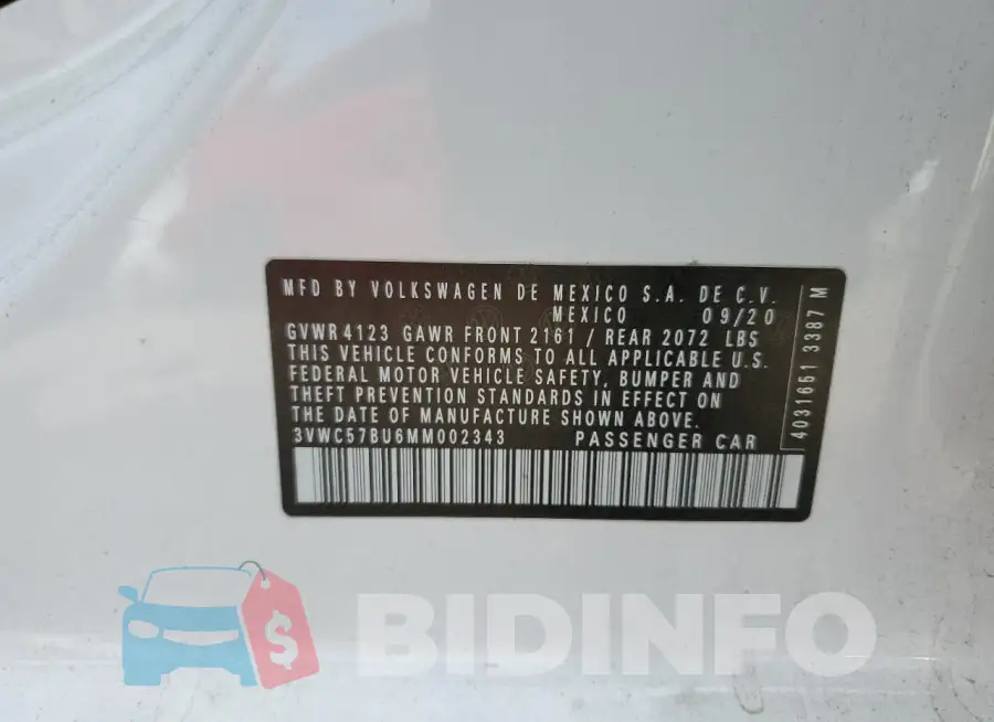 3VWC57BU6MM002343 Photo# 12