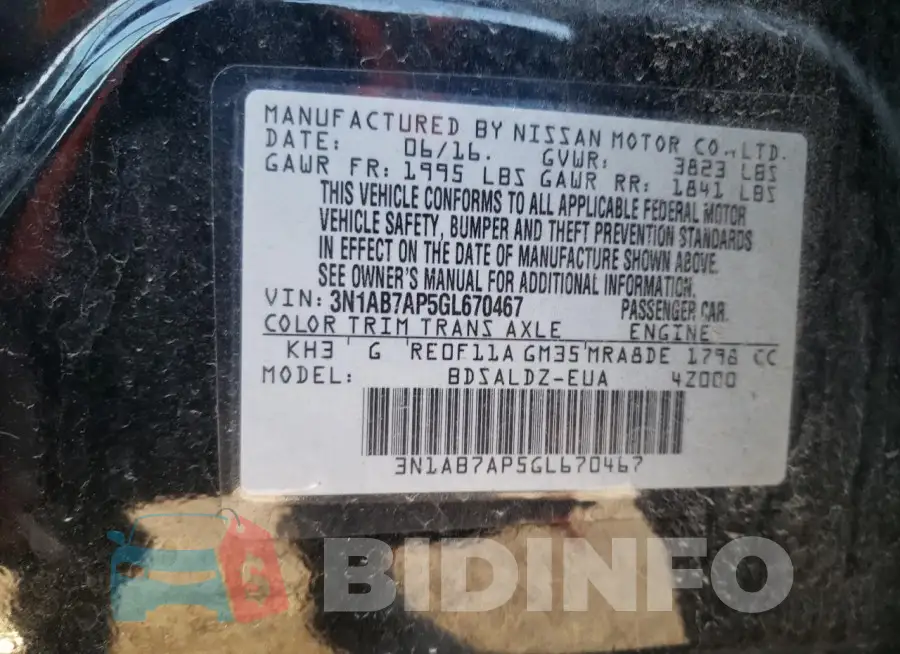 3N1AB7AP5GL670467 Photo# 12