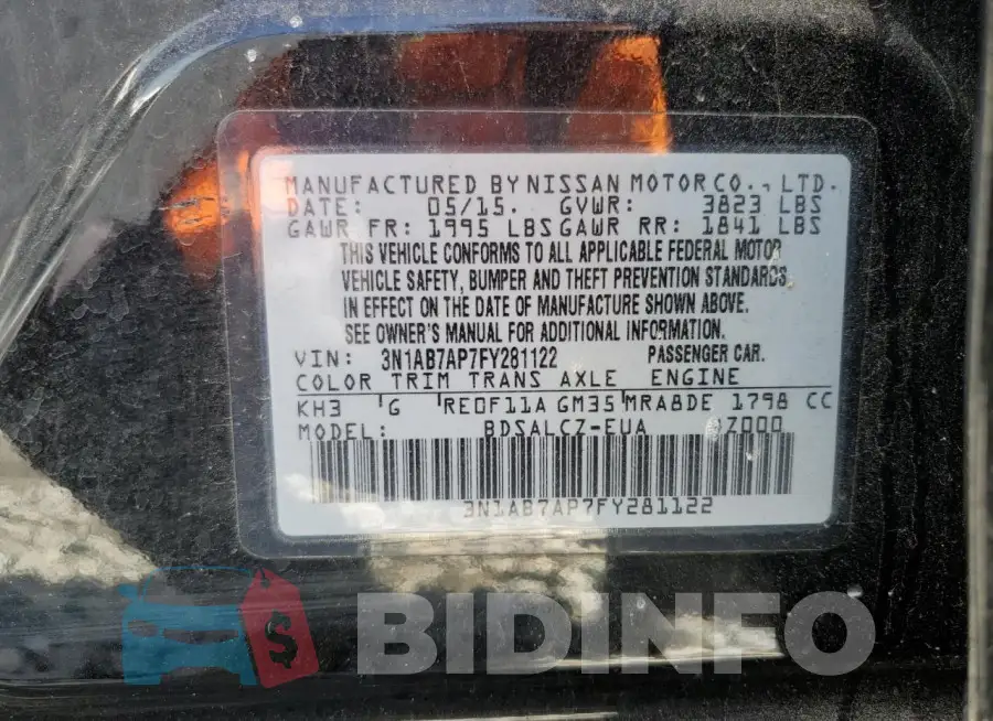 3N1AB7AP7FY281122 Photo# 12