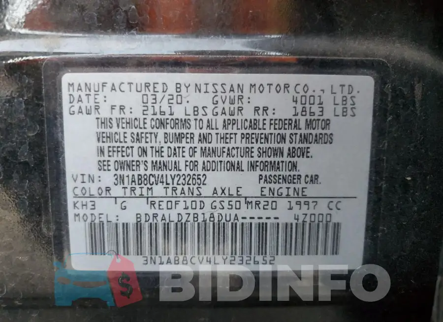 3N1AB8CV4LY232652 Photo# 12