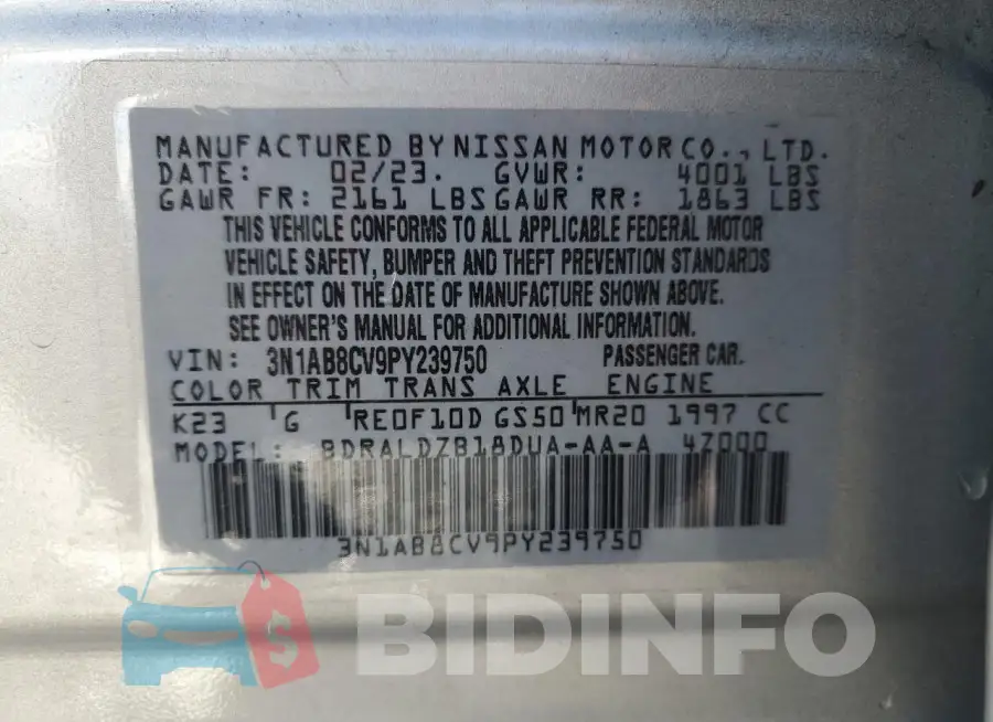 3N1AB8CV9PY239750 Photo# 13
