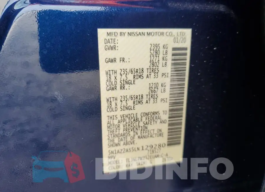 5N1AZ2AS5LN129280 Photo# 14