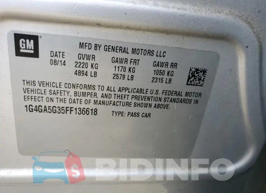 1G4GA5G35FF136618 Photo# 12