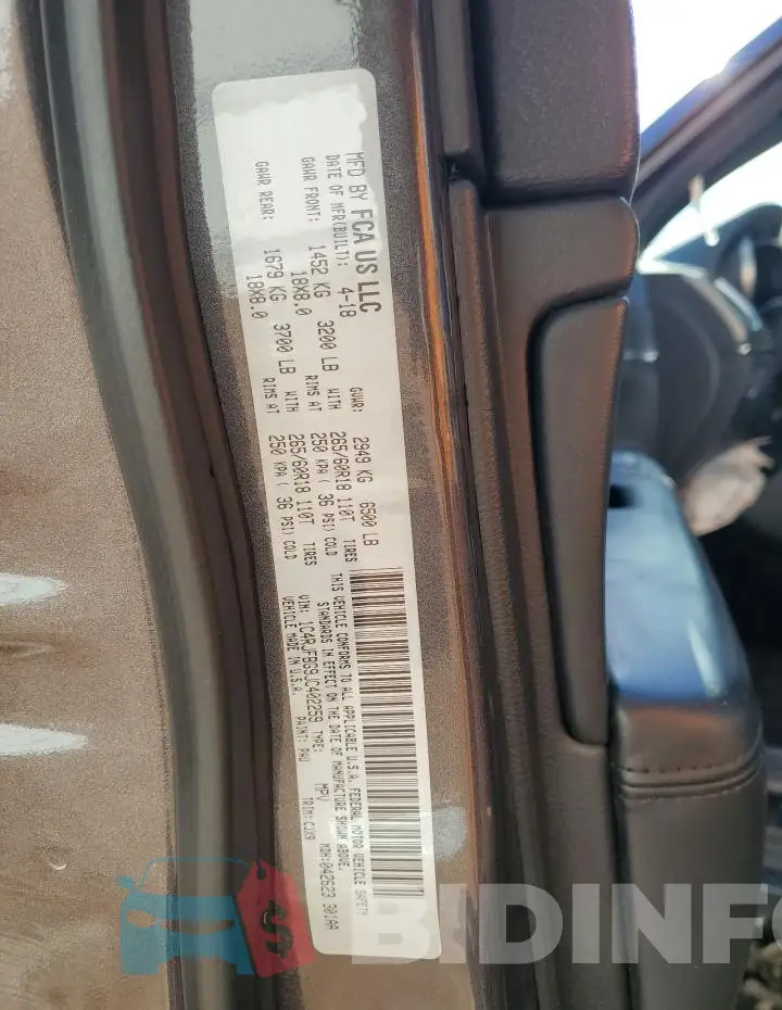 1C4RJFBG9JC402259 Photo# 13