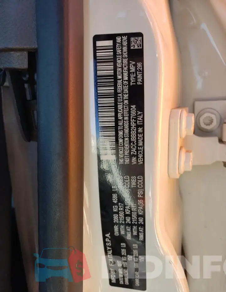 ZACCJBBB2HPF76604 Photo# 13