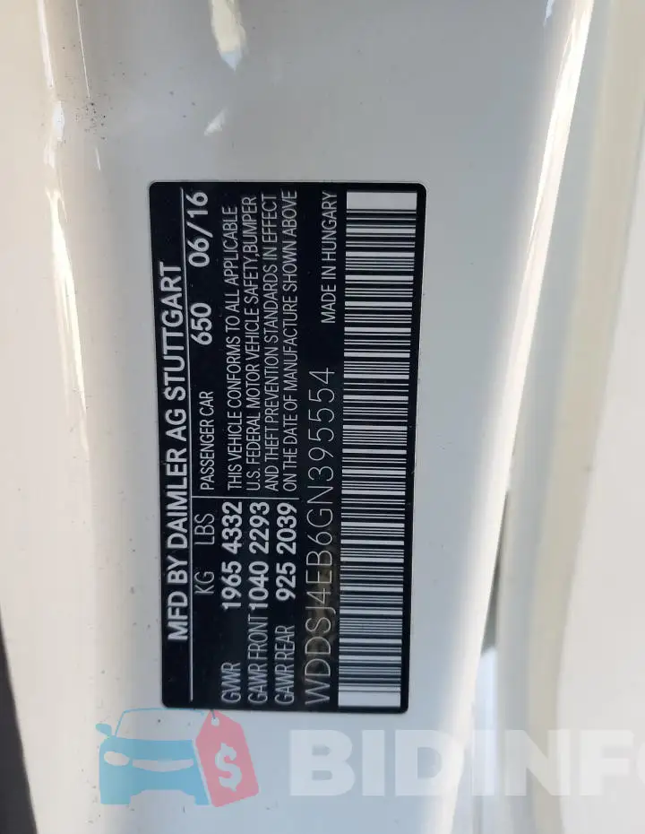 WDDSJ4EB6GN395554 Photo# 13