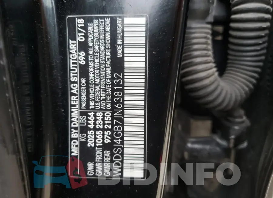 WDDSJ4GB7JN638132 Photo# 12