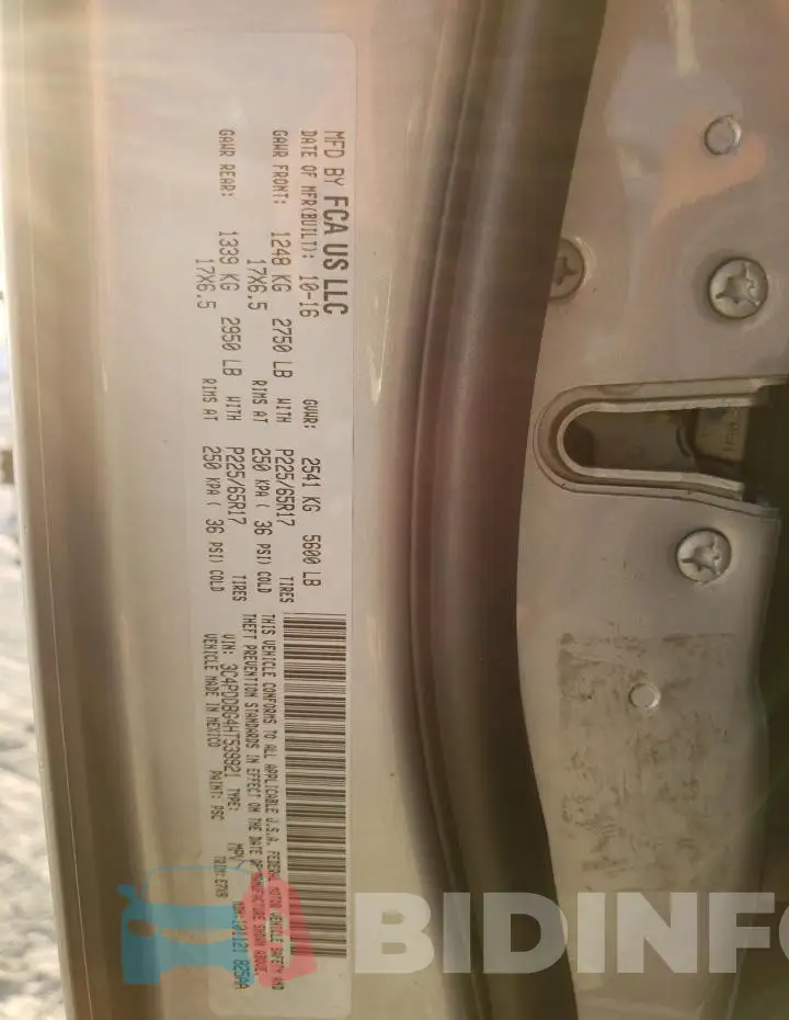 3C4PDDBG4HT539921 Photo# 12