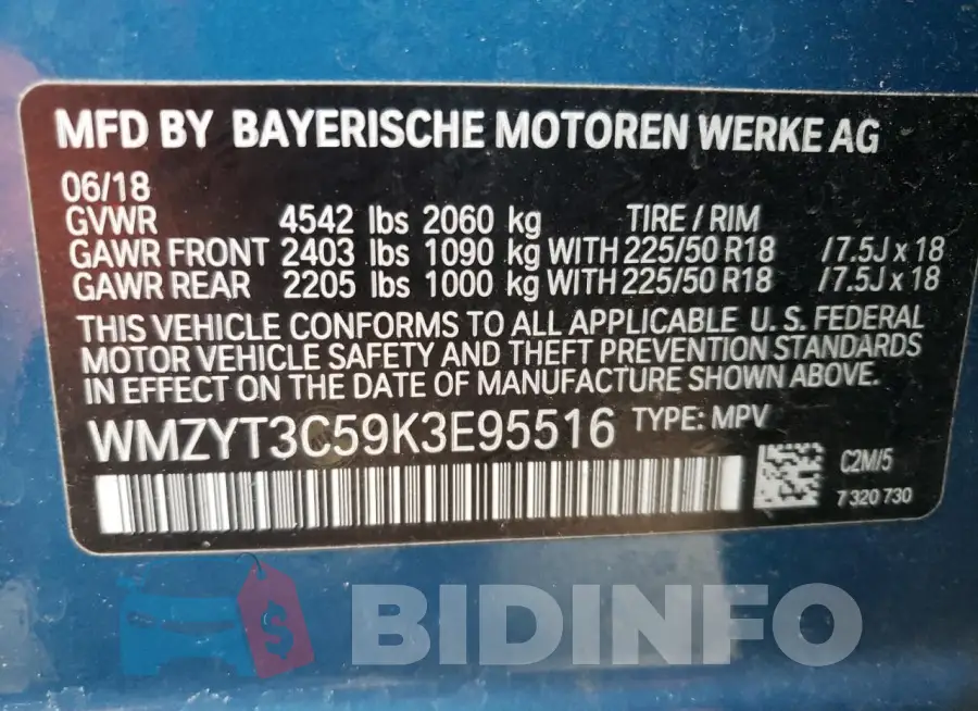 WMZYT3C59K3E95516 Photo# 13